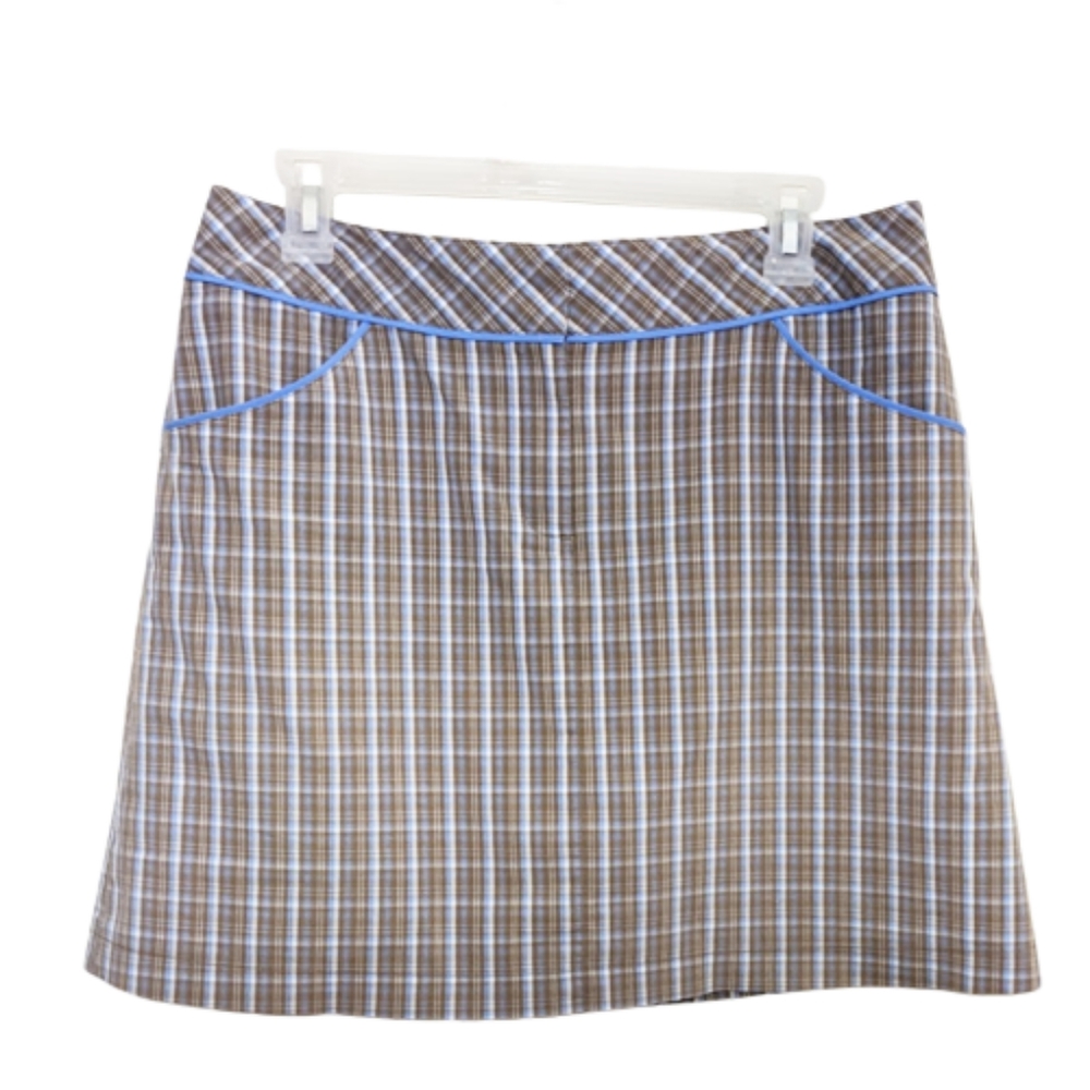ANNIKA Cutter & Buck Plaid Athletic Golf Skort